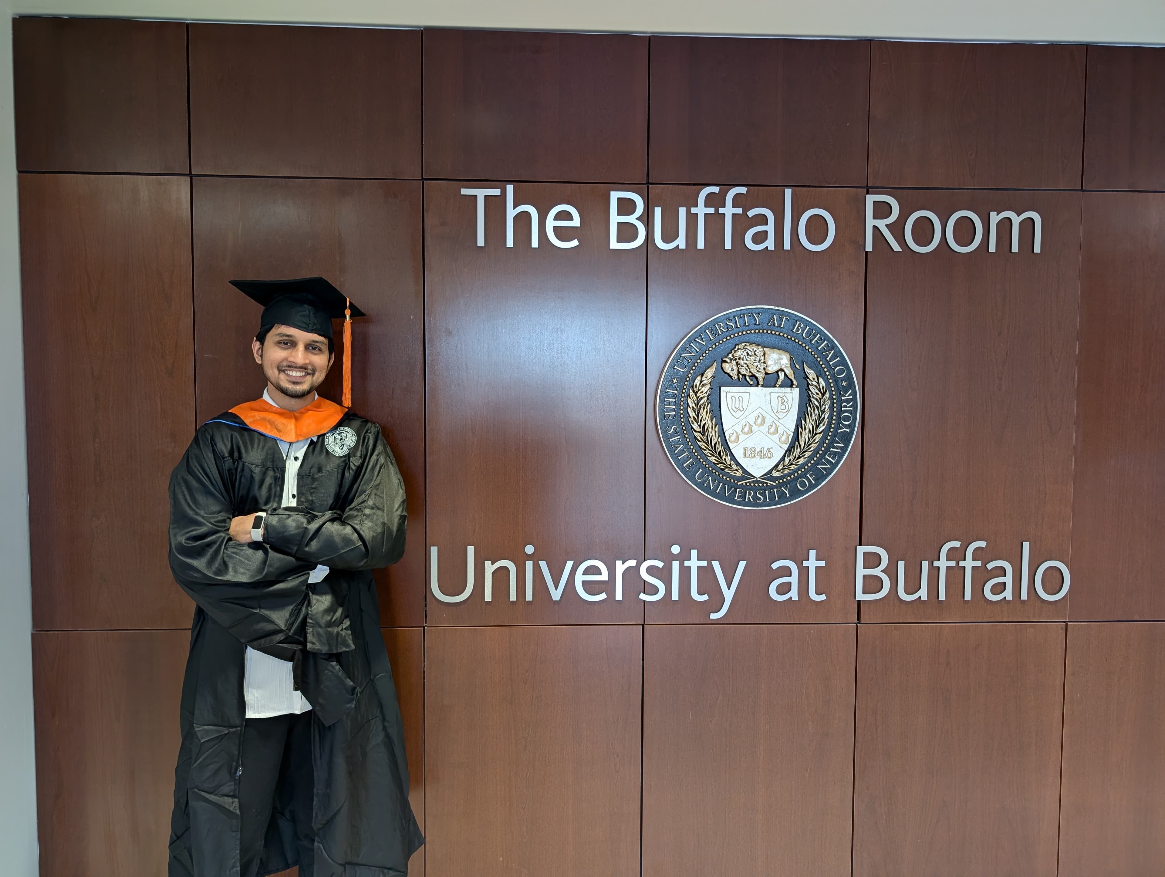 Adnan at the University at Buffalo commencement ceremony